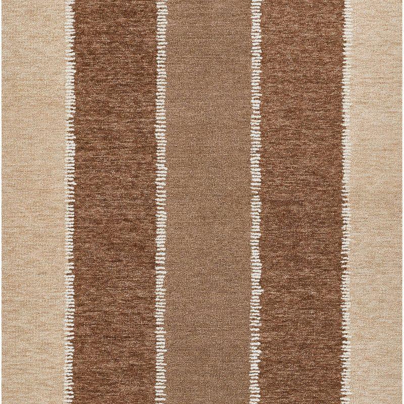 Momeni 5'x8' Archer Aten Geometric Handtufted Area Rug Beige: Wool, Low Pile, Indoor, Classic Pattern, Handmade