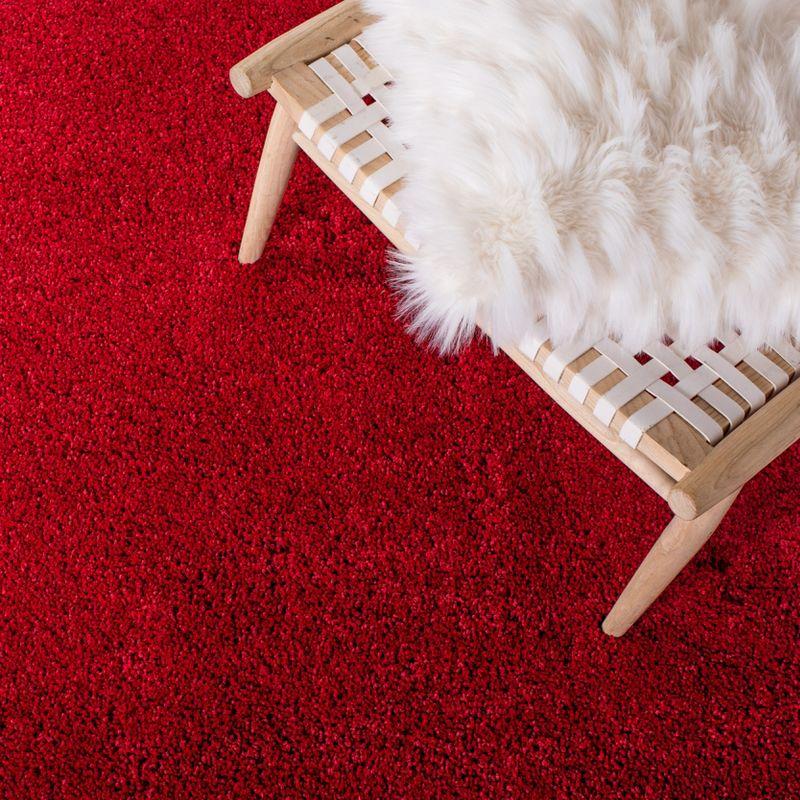 Milan Shag SG180 Power Loomed Indoor Accent Rug - Red - 4'x6' - Safavieh