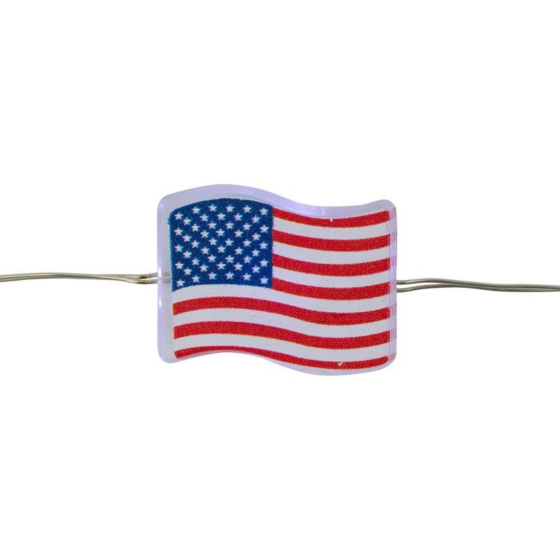 Northlight Seasonal 20-Count Patriotic Americana USA Flag LED Fairy Lights 6.25ft Copper Wire | Wayfair