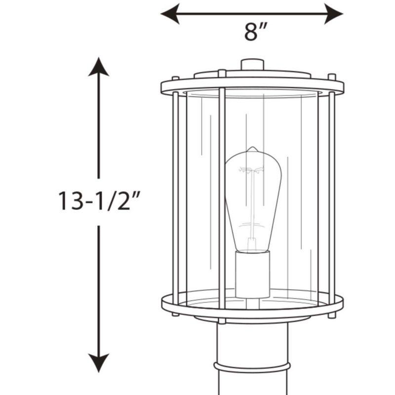 Gunther Antique Bronze Outdoor Post Lantern with Clear Glass