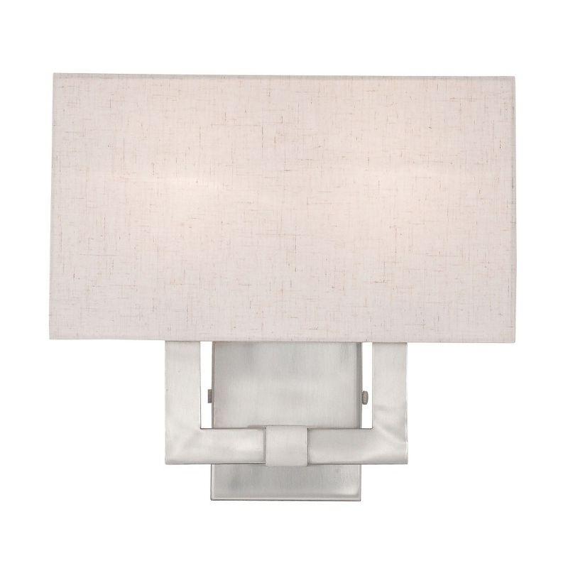 Meridian Modern Brushed Nickel 2-Light ADA Wall Sconce