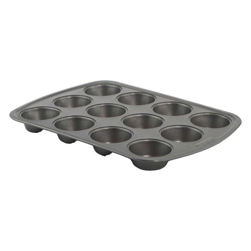 Good Cook 12 Cup Non-Stick Steel Muffin Pan with Lid