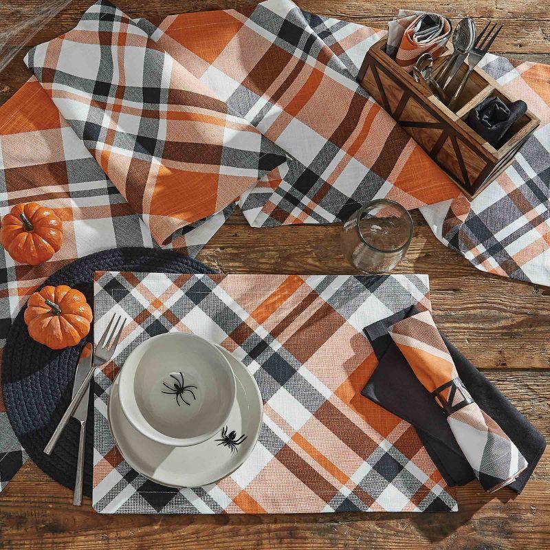 Autumn Plaid Cotton Table Runner 14x16