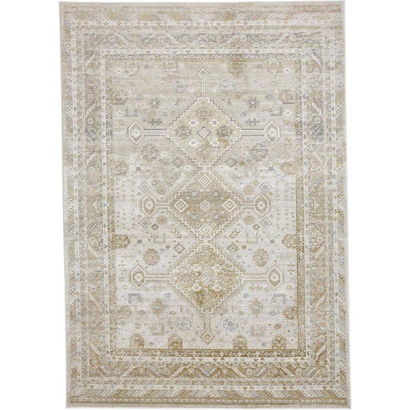Aura Modern Persian Gold/Ivory Area Rug