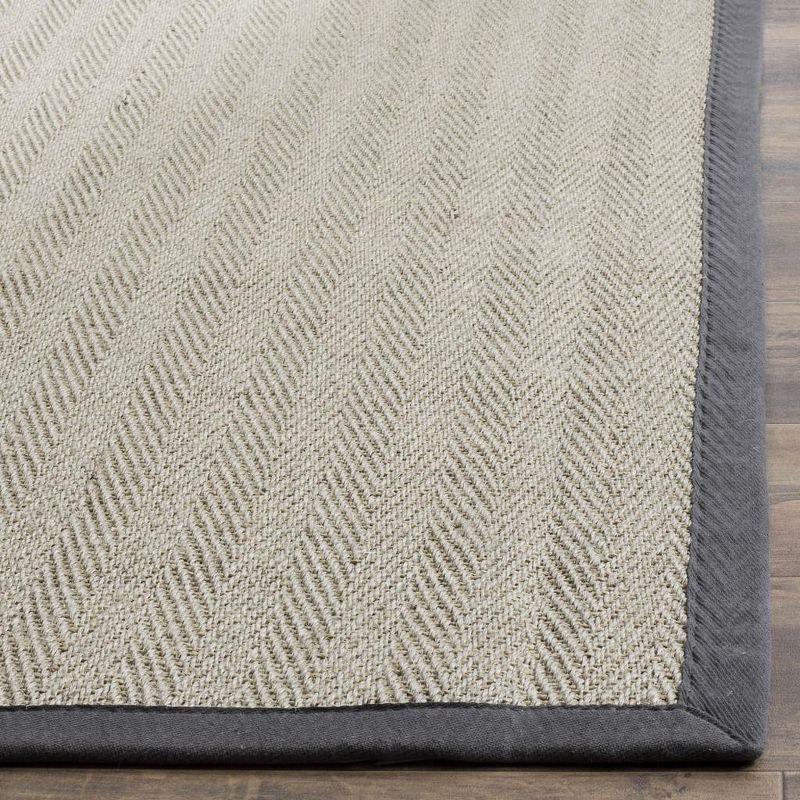 Handmade Gray Cotton Braided Area Rug, 3' x 5'