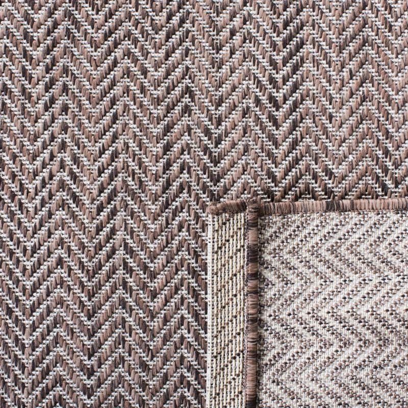 Courtyard CY8022 Power Loomed Indoor and Outdoor Area Rug - Brown/Beige - 8'x11' - Safavieh