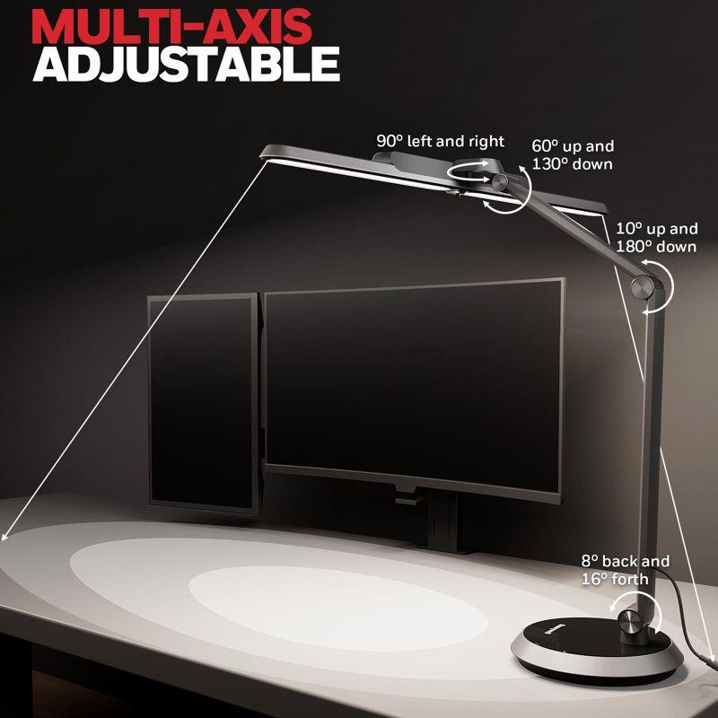 BEAUTY DEPOT Honeywell H9 Sunturalux? LED Desk Lamp For Eye Care: Auto-Sensing, 3 Color Temperatures, Stepless Dimming