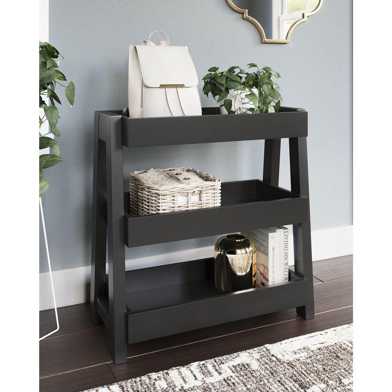 Signature Design by Ashley Casual Blariden Shelf Accent Table  Metallic Gray