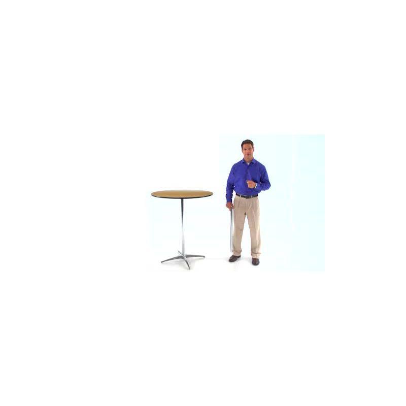 Flash Furniture Marrel Round Wood Cocktail Table with Columns by Flash Furniture