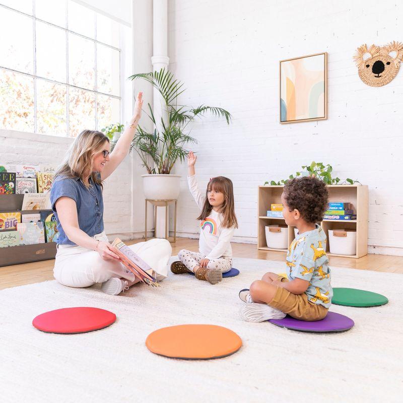 ECR4Kids ECR4Kids SoftZone Colorful Floor Pads, Round, Flexible Seating, 6-Piece