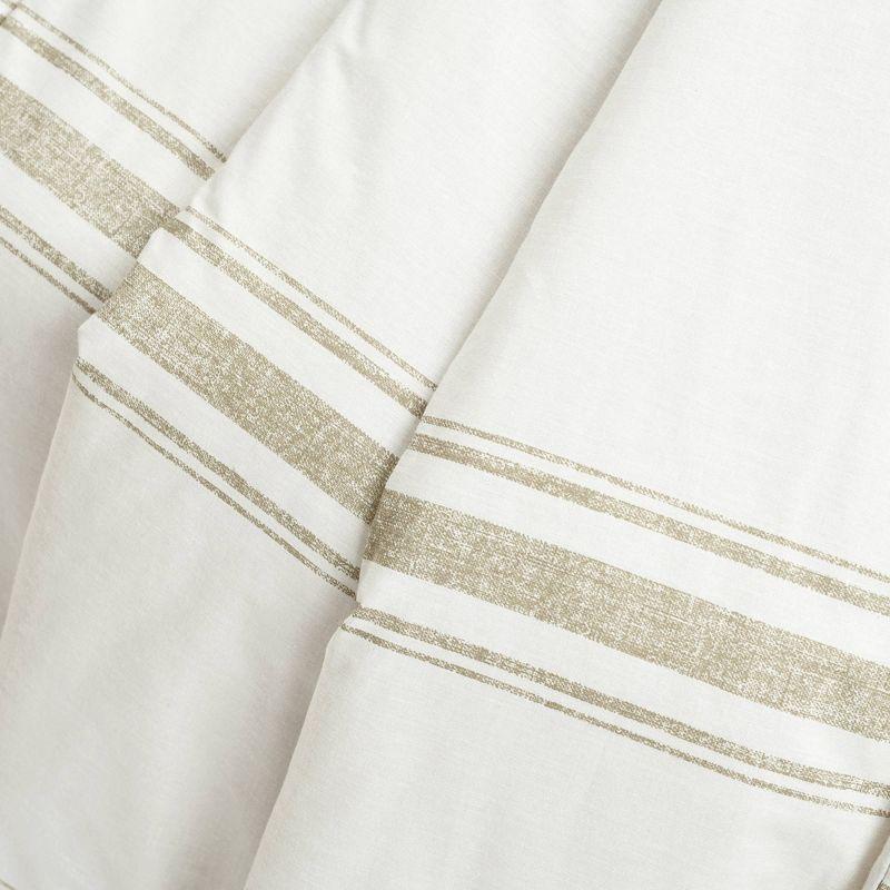 50"x60" Farmhouse Striped Throw Blanket Neutral - Lush Décor