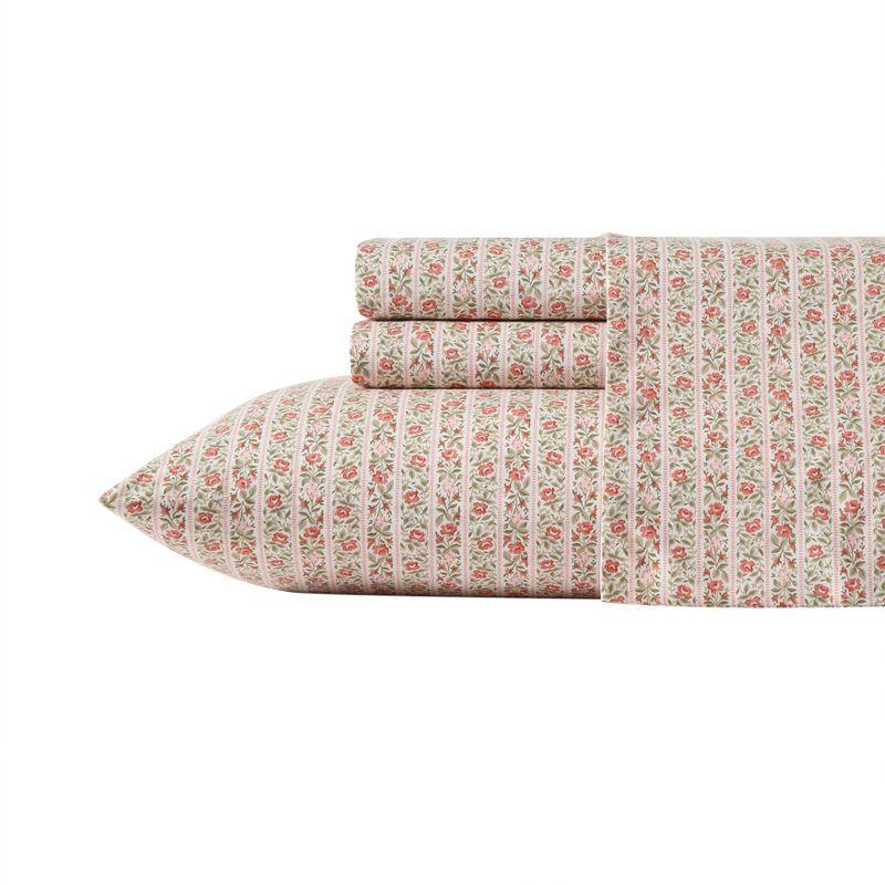 Laura Ashley Printed Cotton Percale Sheet Set