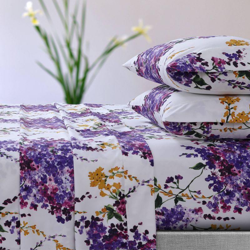 Azores Home Microfiber Floral Sheet Set