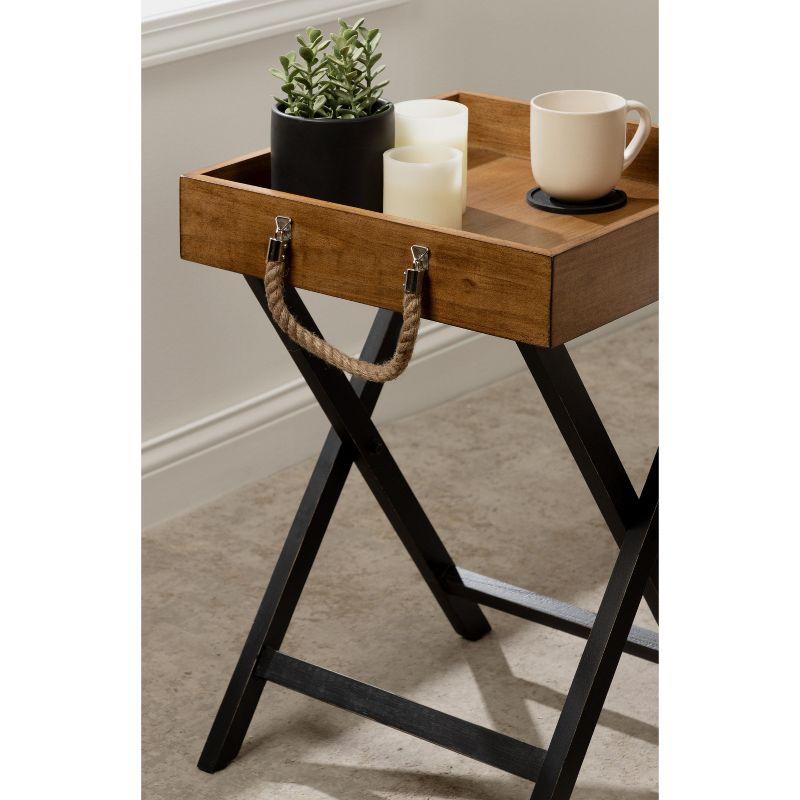 Kate and Laurel Bayville Wooden Tray Table