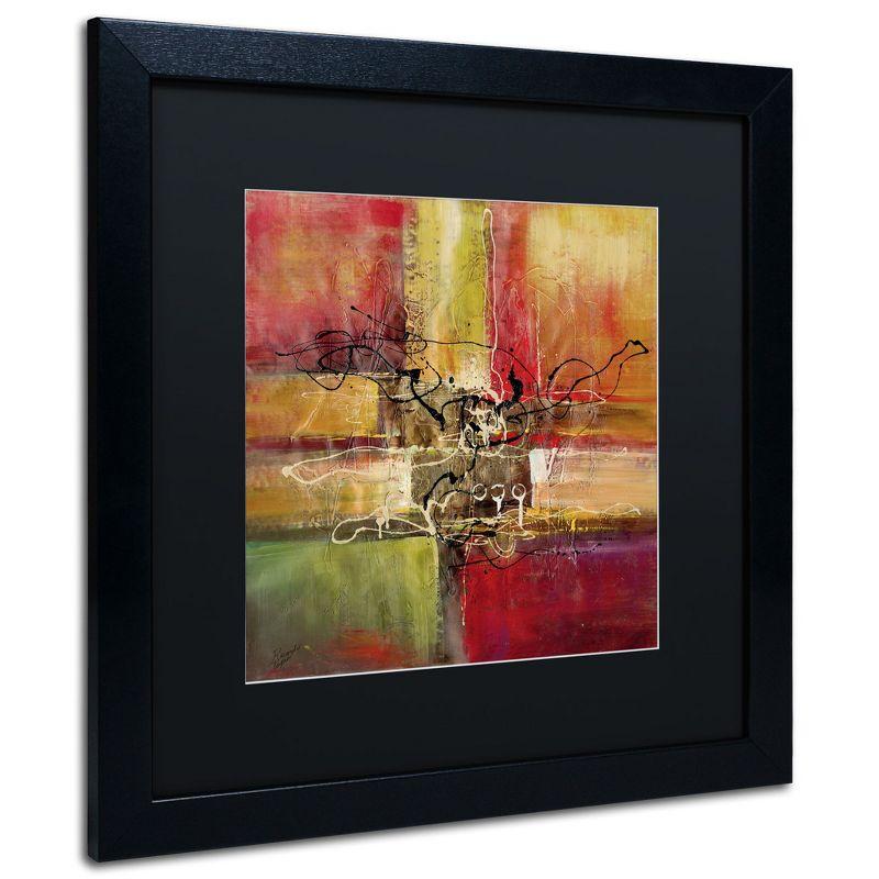 Colorful Abstract 11" x 11" Giclee Canvas Print in Black Frame