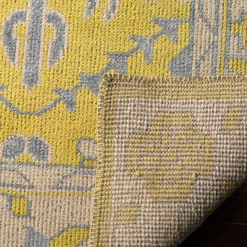 Stone Wash STW213 Hand Knotted Area Rug - Yellow - 8'x10' - Safavieh.