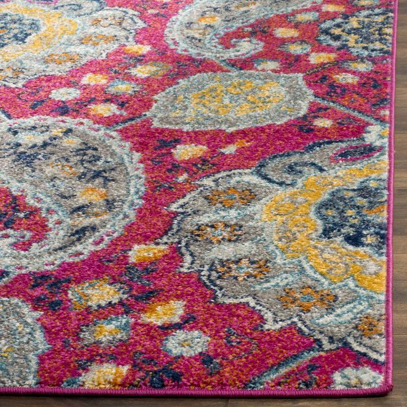 Madison MAD600 Power Loomed Indoor Area Rug - Fuchsia/Gold - 4'x6' - Safavieh