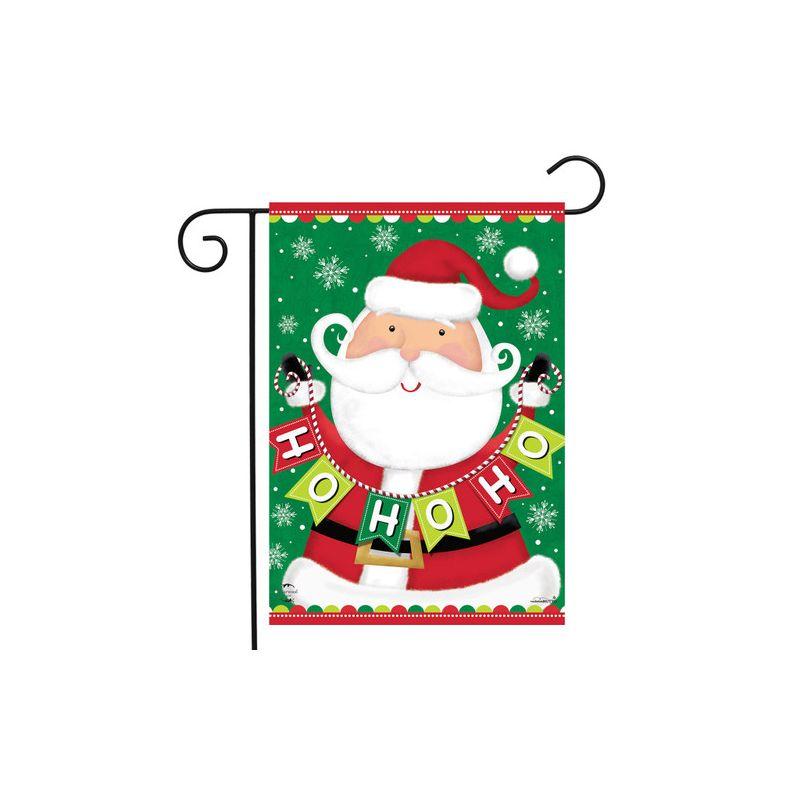 Briarwood Lane Santa Ho Ho Ho Christmas Garden Flag Holiday 12.5"