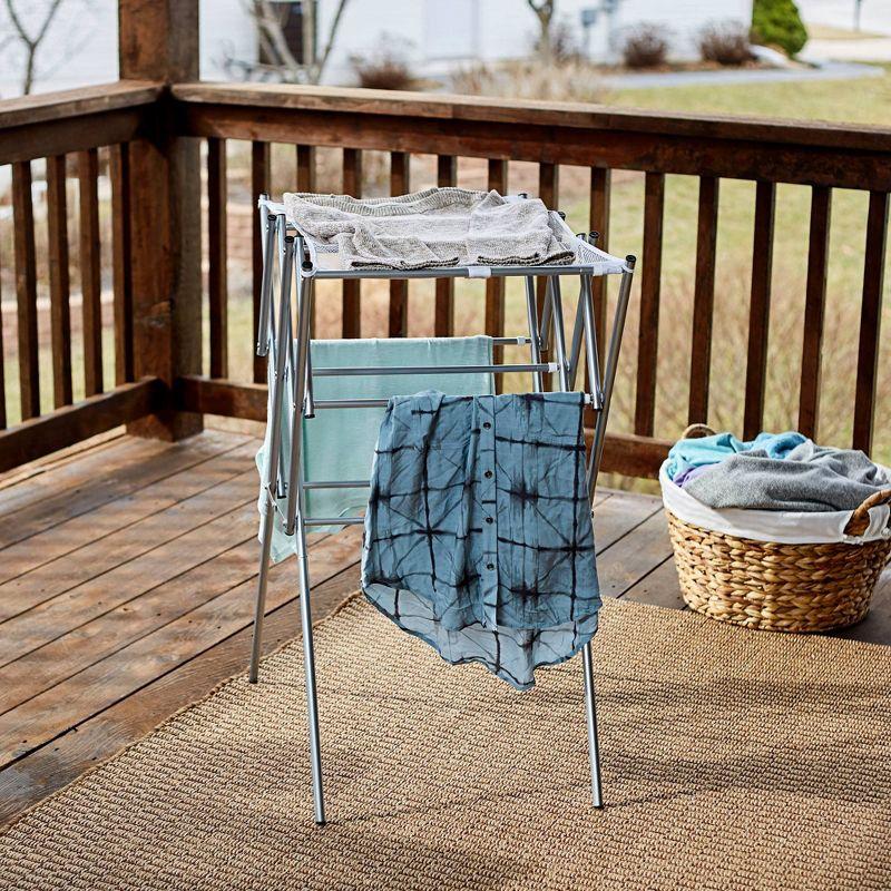 Household Essentials Clothes Drying Rack, Foldable, Expandable and Collapsible Laundry Drying Rack