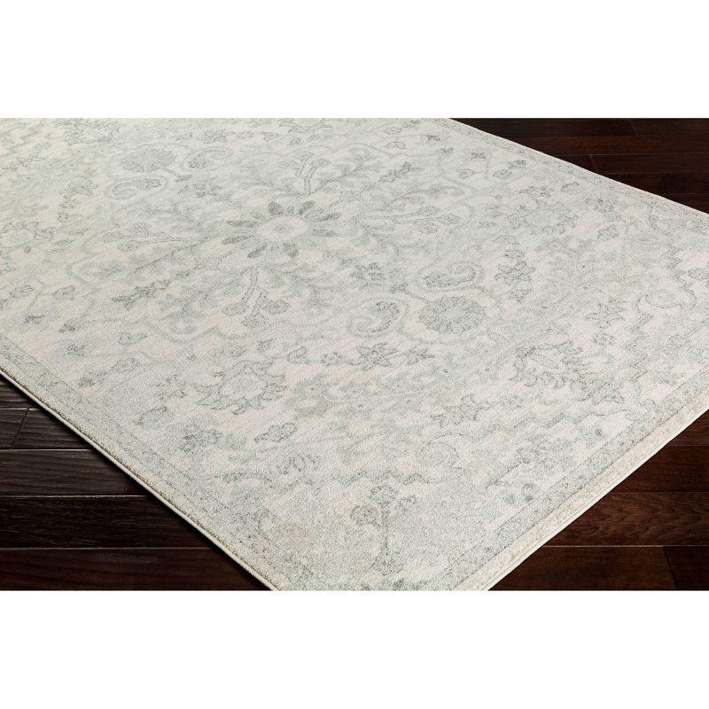 Livabliss 7'10"x10'3" Abby Traditional Rugs Cream/Light Gray: Stain & Fade-Resistant, Medium Pile, Indoor Use