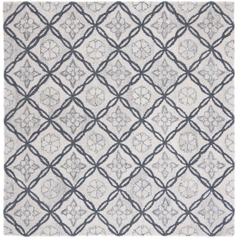Marquee MRQ118 Hand Tufted Indoor Area Rug - Ivory/Grey - 6'x6' - Safavieh