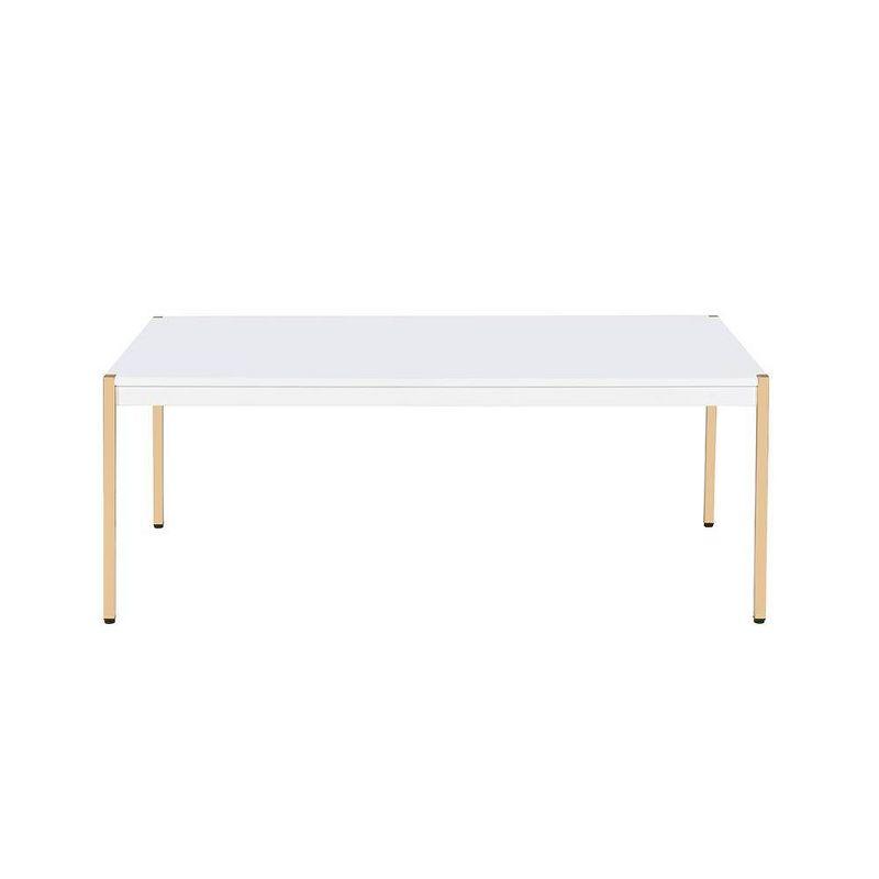 Acme Furniture Otrac Coffee Table White/Gold Finish