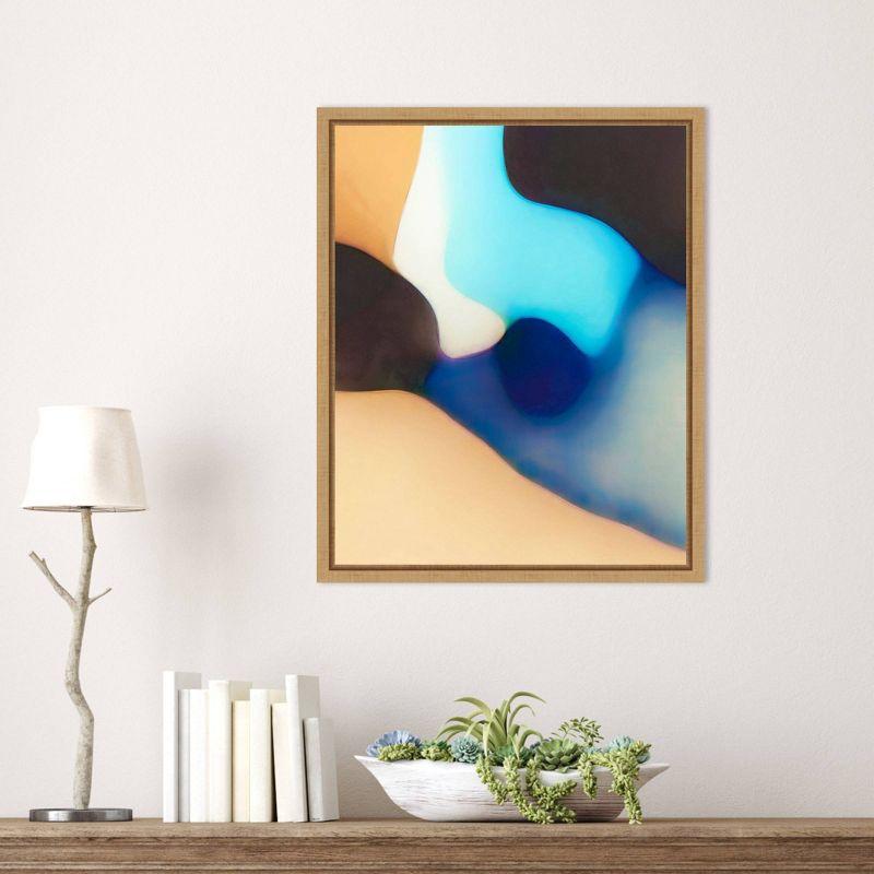 Amanti Art Interlocking Colors VIII by Alonzo Saunders Framed Canvas Wall Art Print