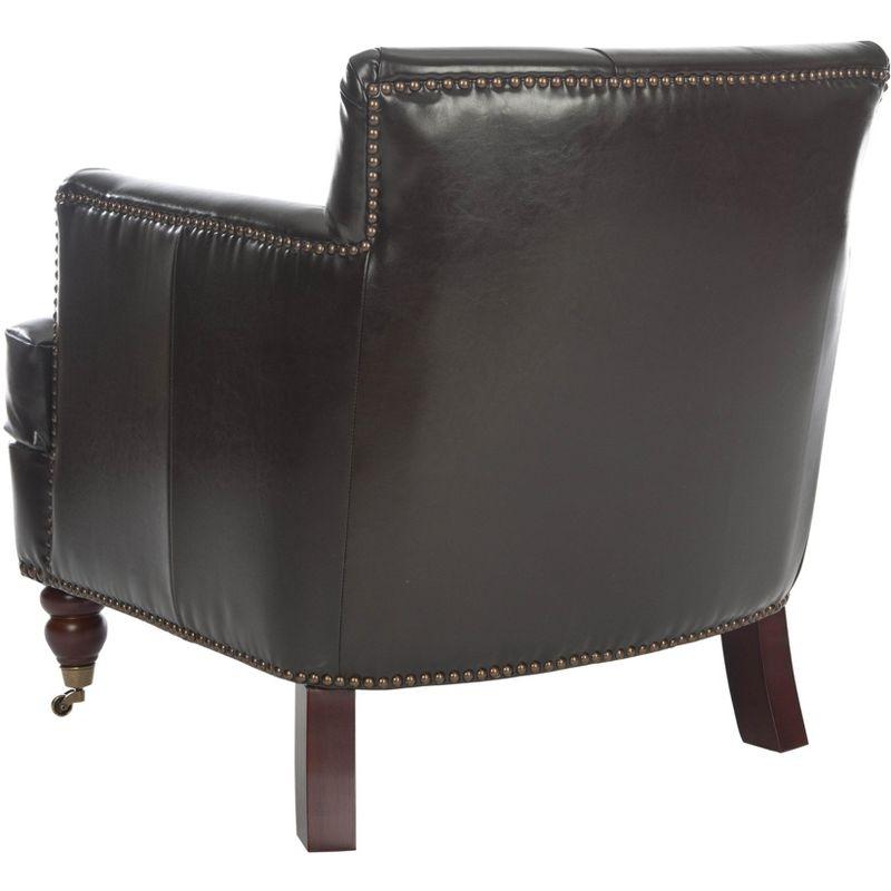 Colin Chair - HUD8212 - Brown/Leather - Safavieh