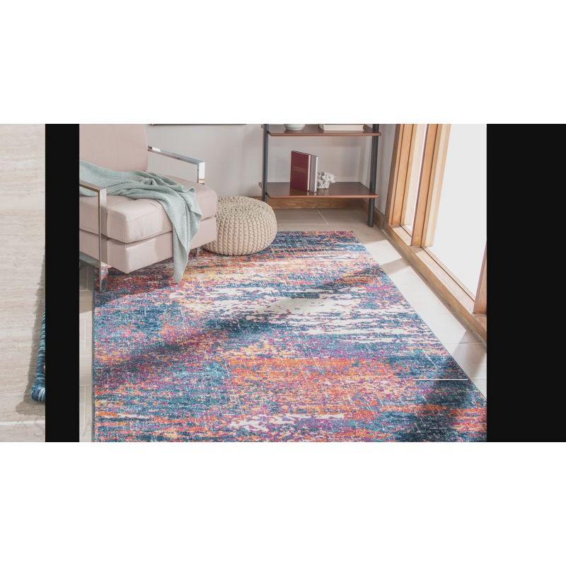 Evoke EVK272 Power Loomed Indoor Area Rug - Ivory/Grey - 5'3"x5'3" - Safavieh