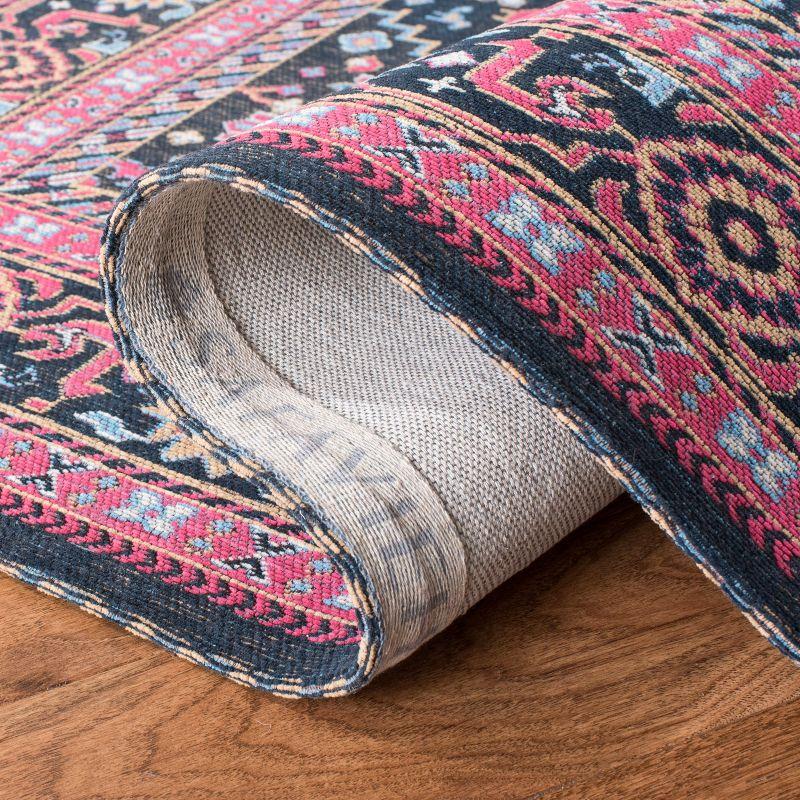 Classic Vintage CLV114 Power Loomed Area Rug - Navy/Pink - 4'x6' - Safavieh.