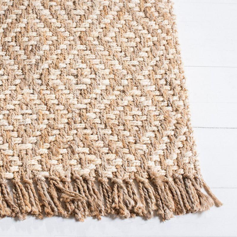 Derosier Natural Fiber Hand Woven Jute Geometric Rug