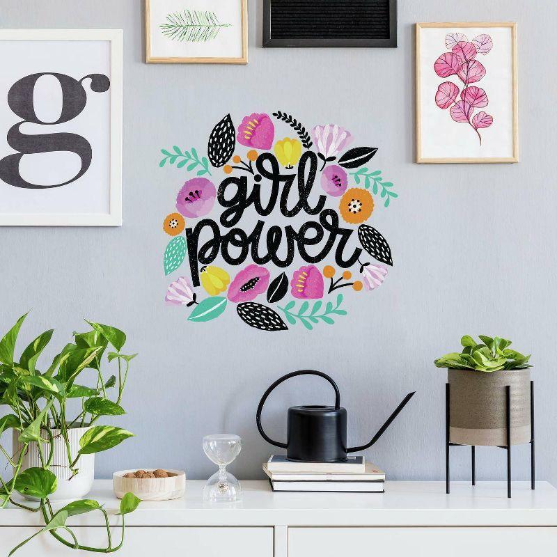 Girl Power Peel and Stick Giant Wall Decal - RoomMates: Vinyl Typography Decor for All Ages, Self-Adhesive