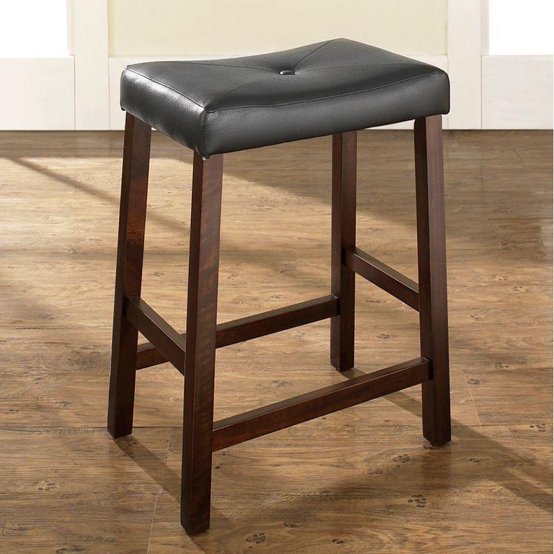 Set of 2 24" Upholstered Saddle Seat Counter Height Barstools  - Crosley