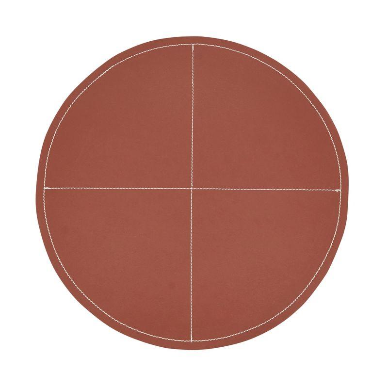 Mirela Collection 100% Polyurethane No Pattern Round Placemat