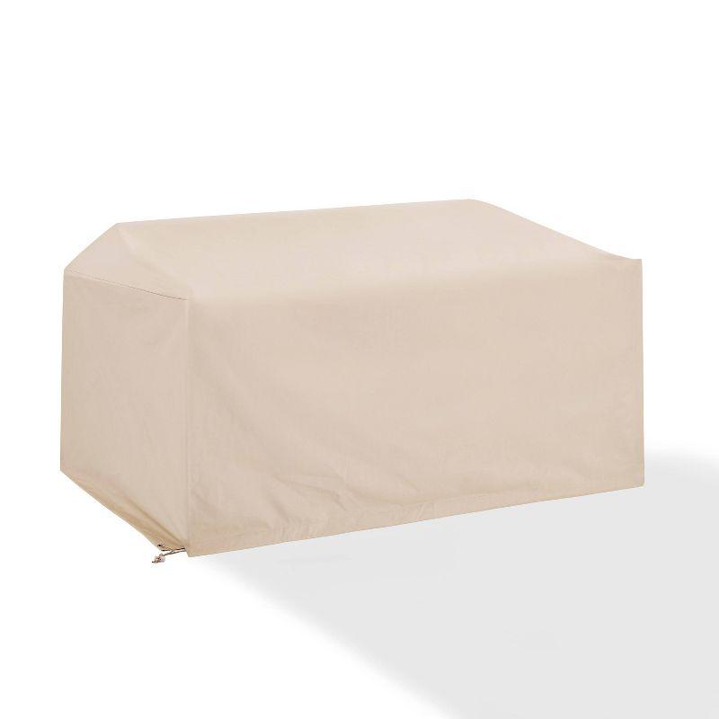 Outdoor Loveseat Furniture Cover - Tan - Crosley: Waterproof Polyester Sofa Protector with Drawstring Closure