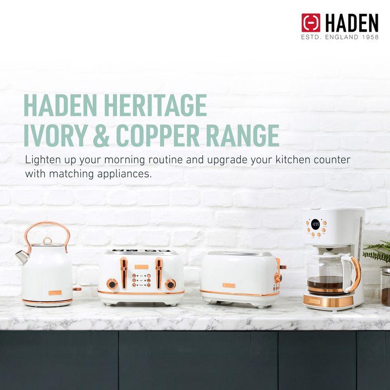 HADEN Heritage Ivory and Copper 12-Cup Programmable Coffee Maker