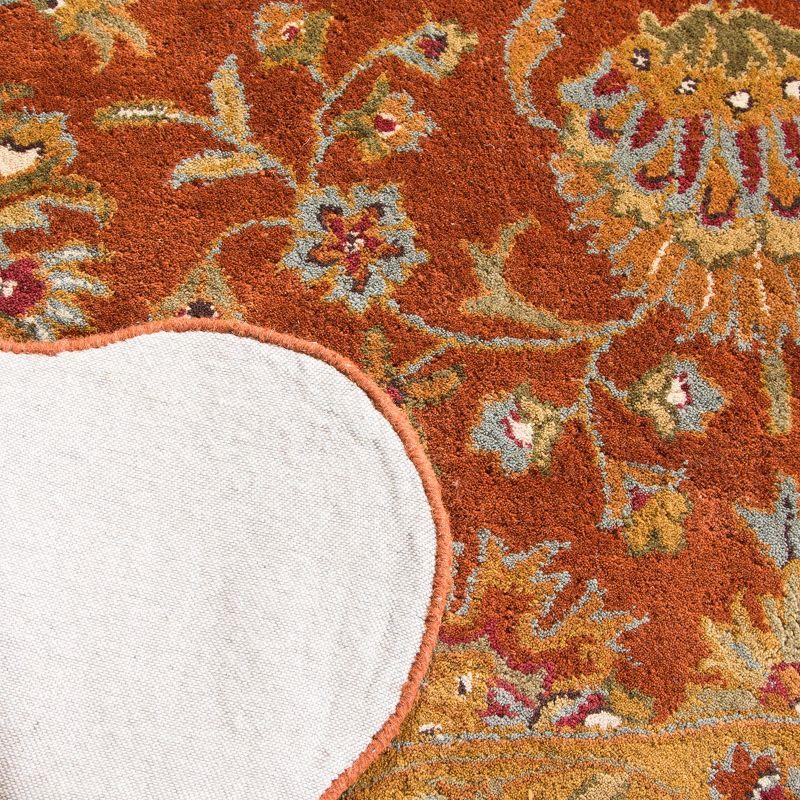Heritage HG820 Hand Tufted Area Rug - Red/Natural - 6'x9' Scalloped Edge - Safavieh.