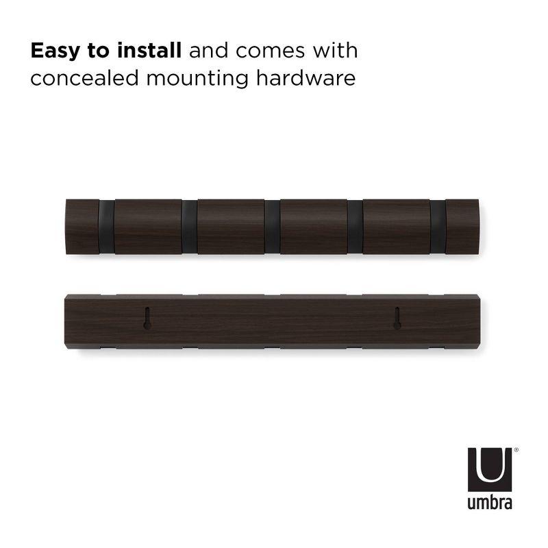 Flip 5 - Hook Solid Wood Coat Rack