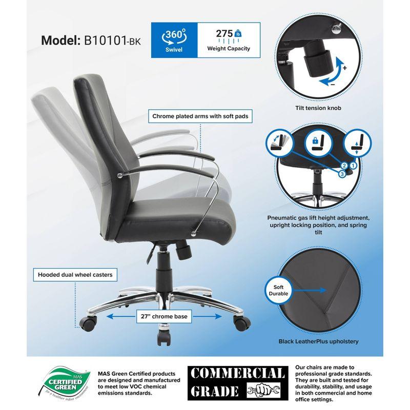 Boss Office Products Leather Conference Chair