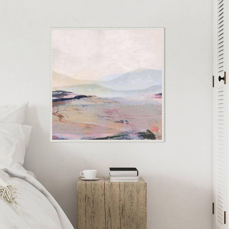 30"x30" Summer Horizon by Dan Hobday Framed Canvas Wall Art Print White - Amanti Art: Modern Decor, Lithograph, Horizontal Layout