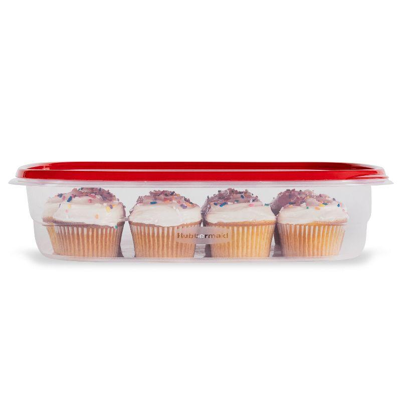 Rubbermaid TakeAlong 2pk 1.1gal Plastic Rectangle Food Storage Containers - Ruby Red: BPA-Free, Microwave & Freezer Safe