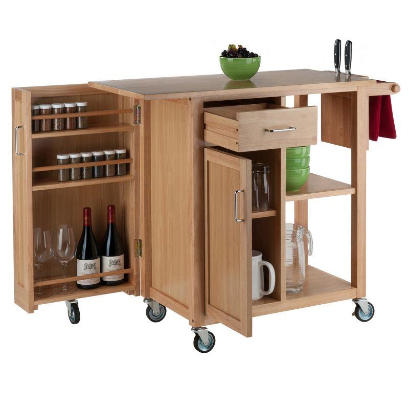 Skyline Decor Douglas 35.63'' H x 42.52'' W Utility Cart with Wheels