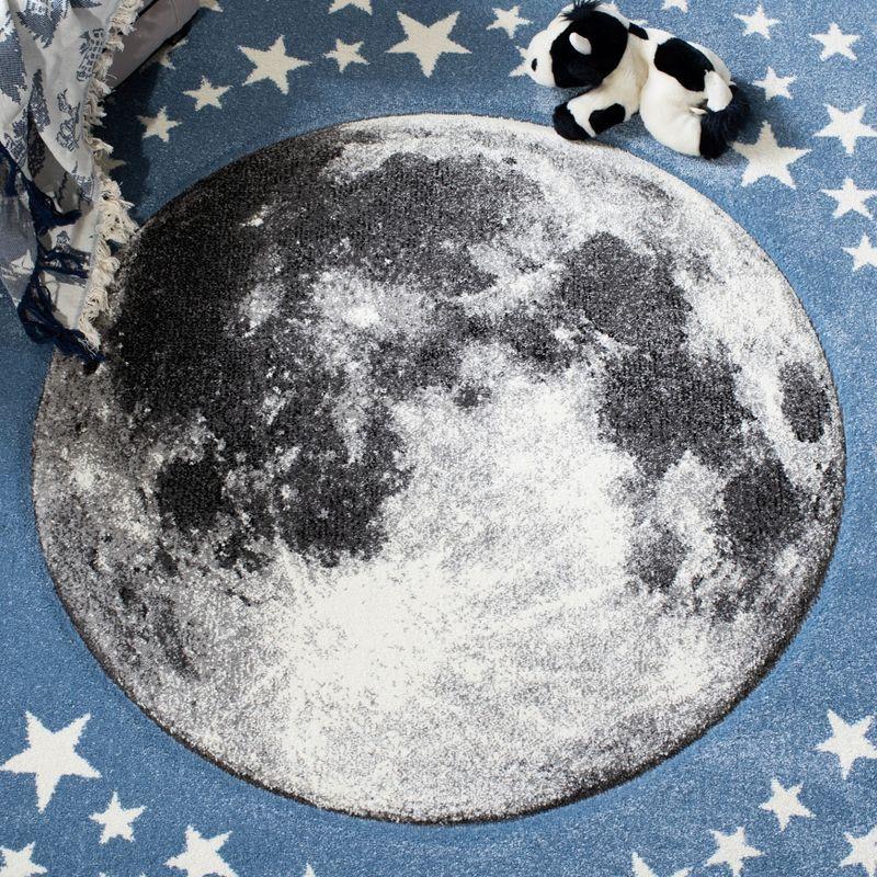 Carousel Kids CRK135 Power Loomed Area Rug - Light Blue/Grey - 4'x6' - Safavieh.