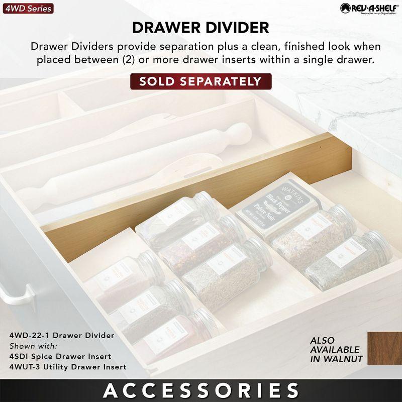 Rev-A-Shelf Rev-A-Shelf Dual Row Trimmable Knife Block Drawer Organizer Insert
