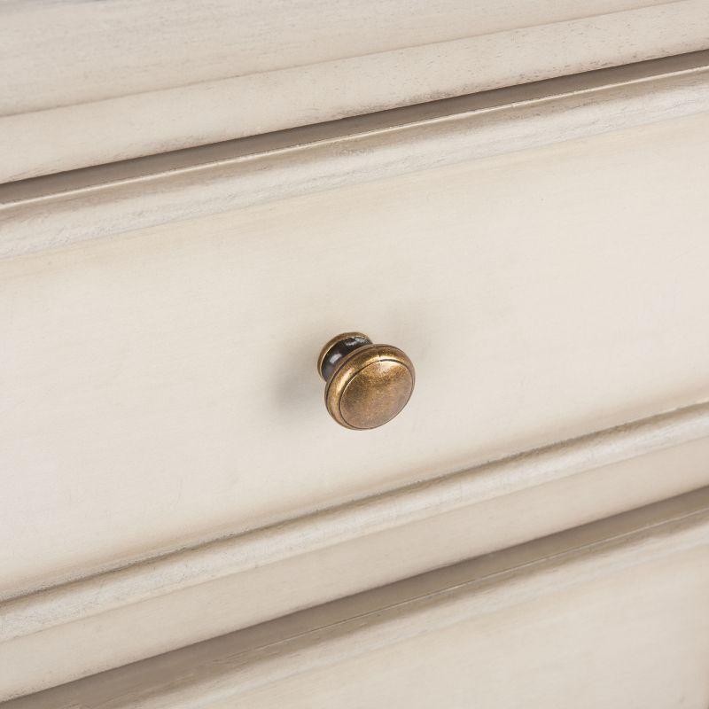 Toby Accent Table With Storage Drawers - AMH6625D - White Birch - Safavieh Couture