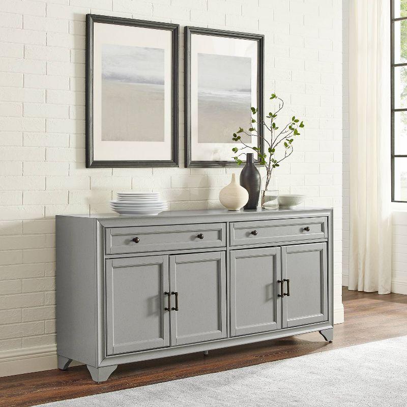 Tara Distressed Gray 61'' MDF Wood Sideboard