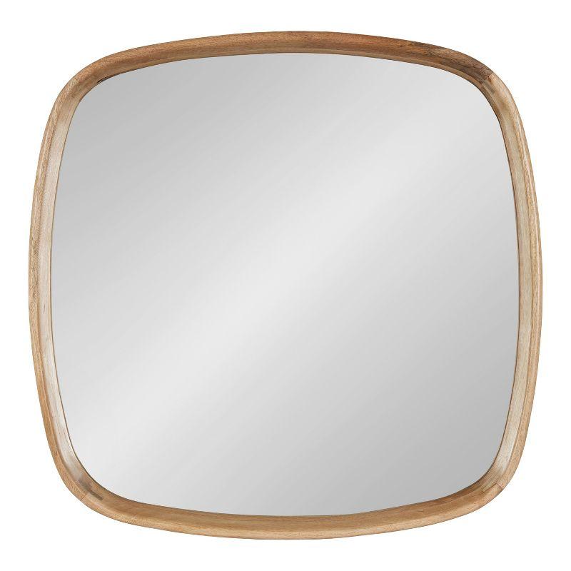 Kate and Laurel Prema Framed Wall Mirror, 26x26, Natural
