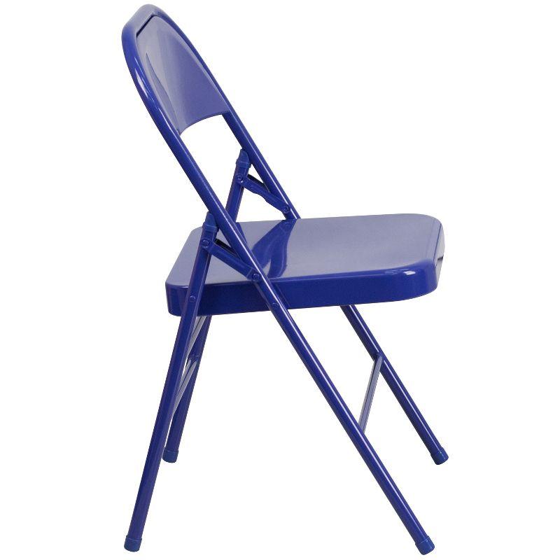 Cobalt Blue 18" Lightweight Metal Folding Chair