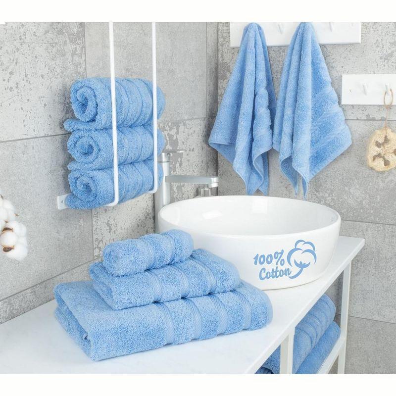 American Soft Linen Luxury Turkish 6 Piece Towel Set, 100% Cotton Soft Absorbent Bath Towels for Bathroom