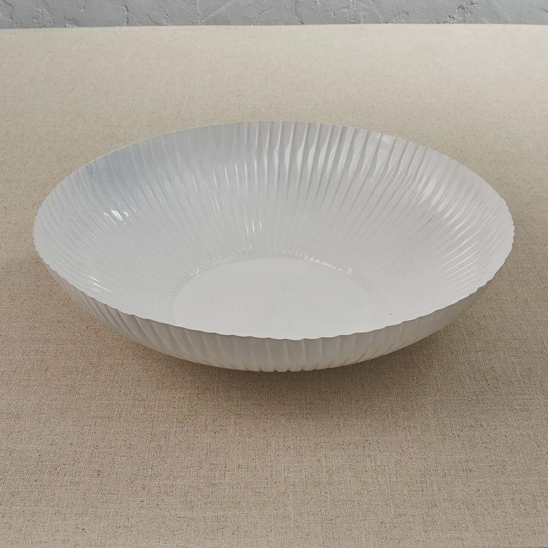 Split P White Corrugated Bowl 16"